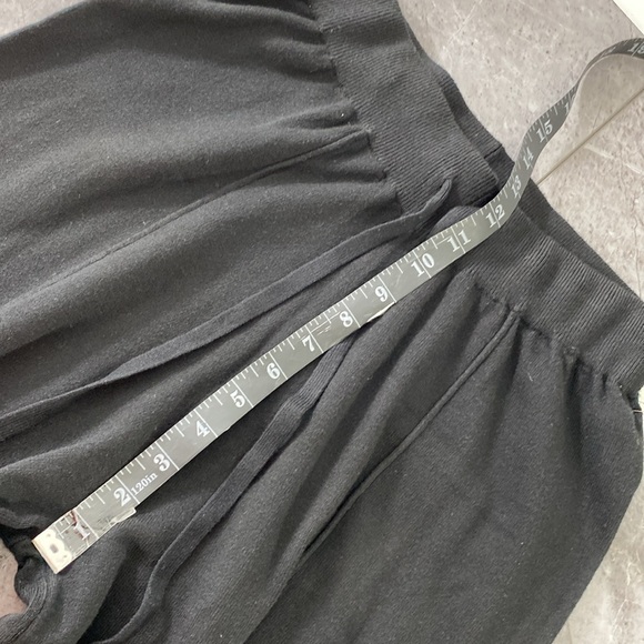 Luna Soft Black Wide Leg Pants Women’s Sz XL Pull On Cozy Drawstring Lounge - Picture 14 of 14